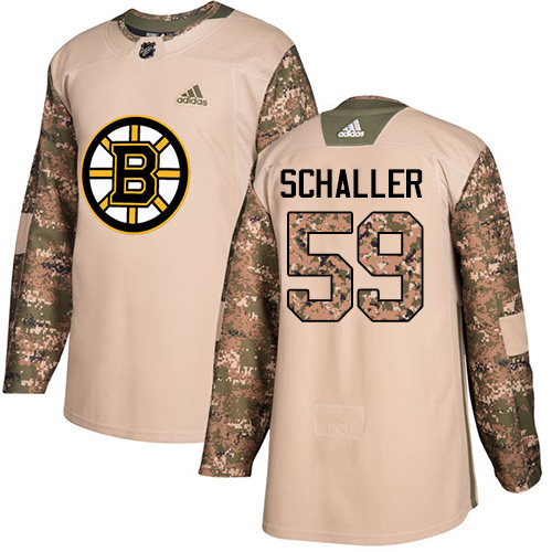 Adidas Bruins #59 Tim Schaller Camo Authentic Veterans Day Stitched NHL Jersey - Click Image to Close